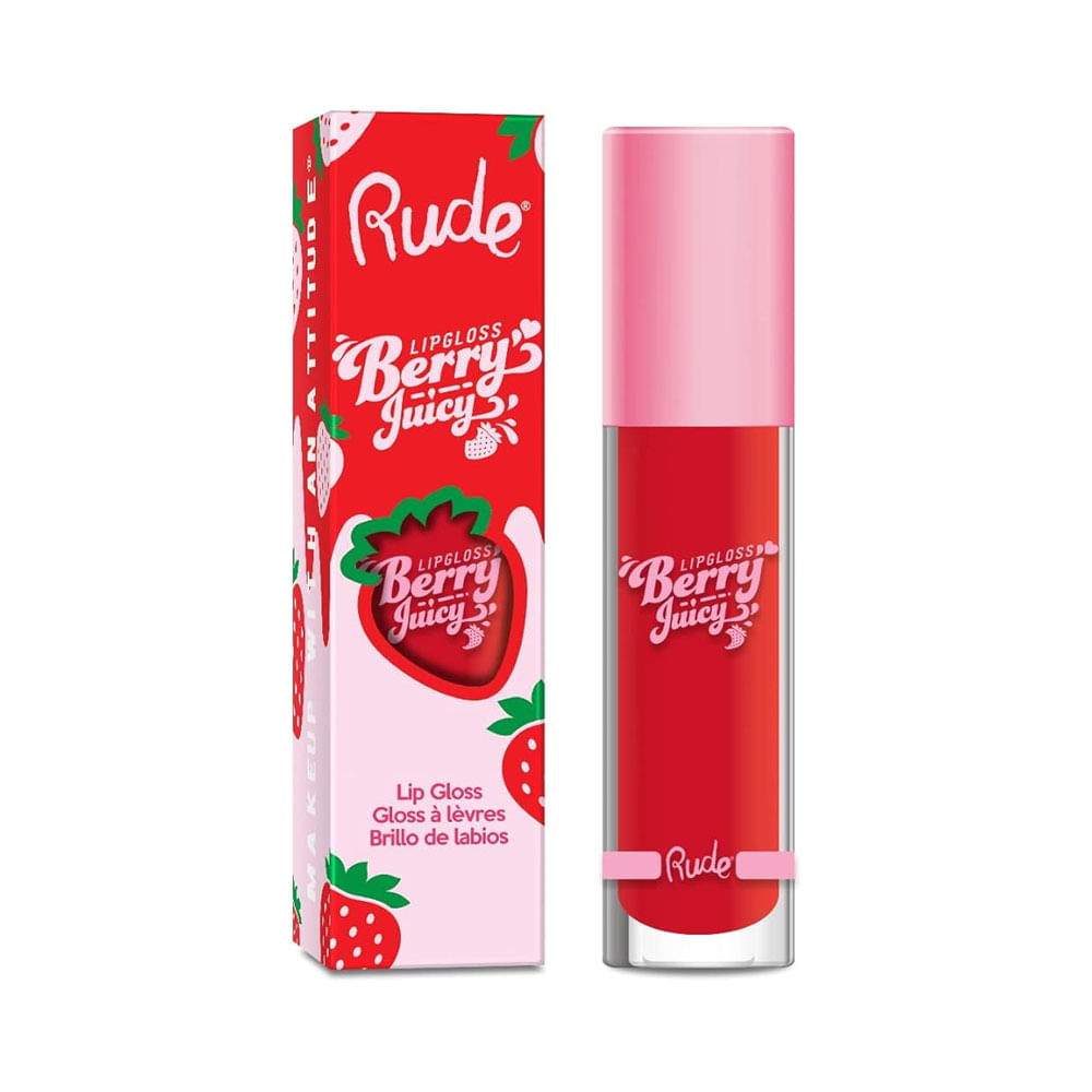 Brillo Labial Rude Cosmetics Berry Juicy Lip Gloss Code Red