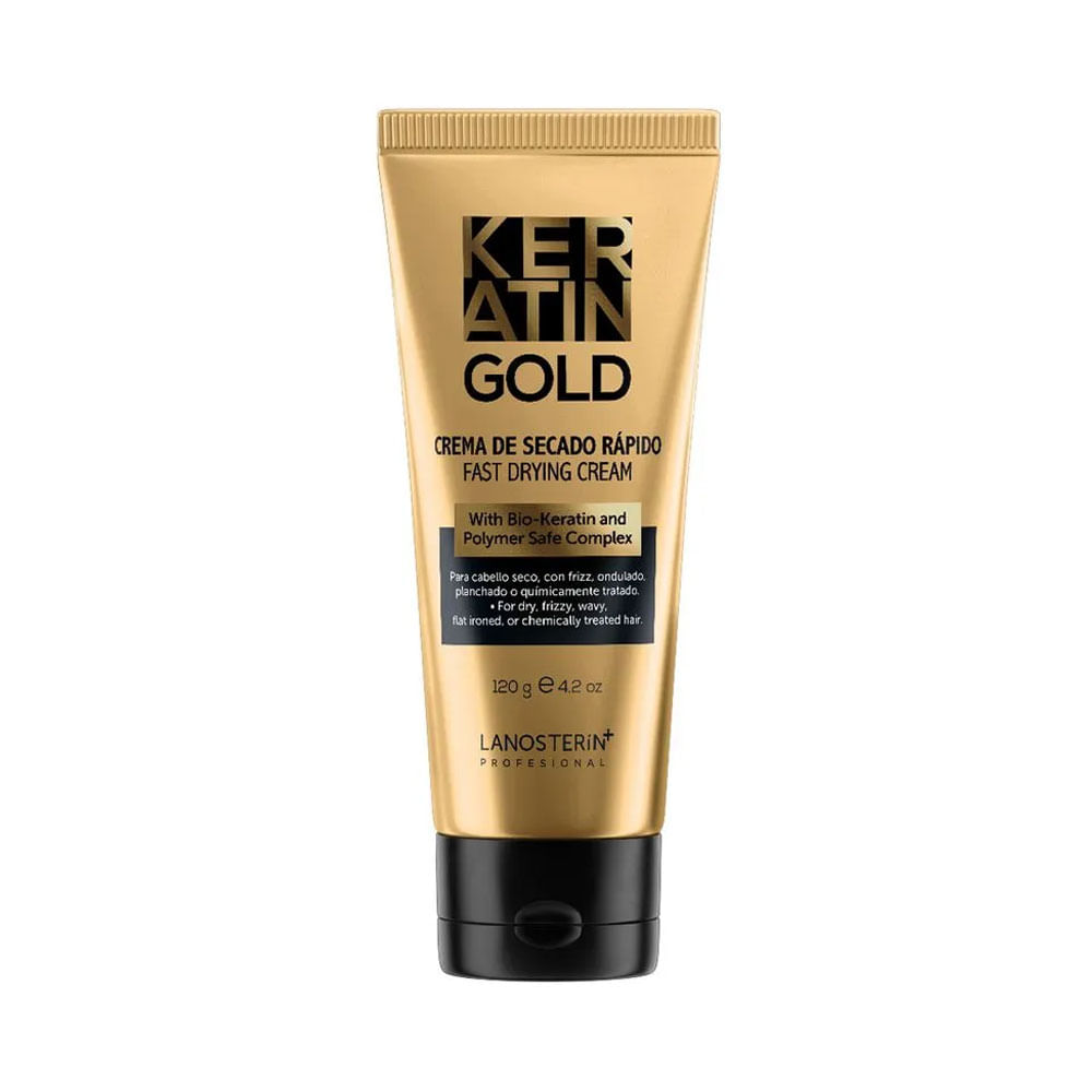 Crema de secado rápido Lanosterin Keratin Gold 120 g
