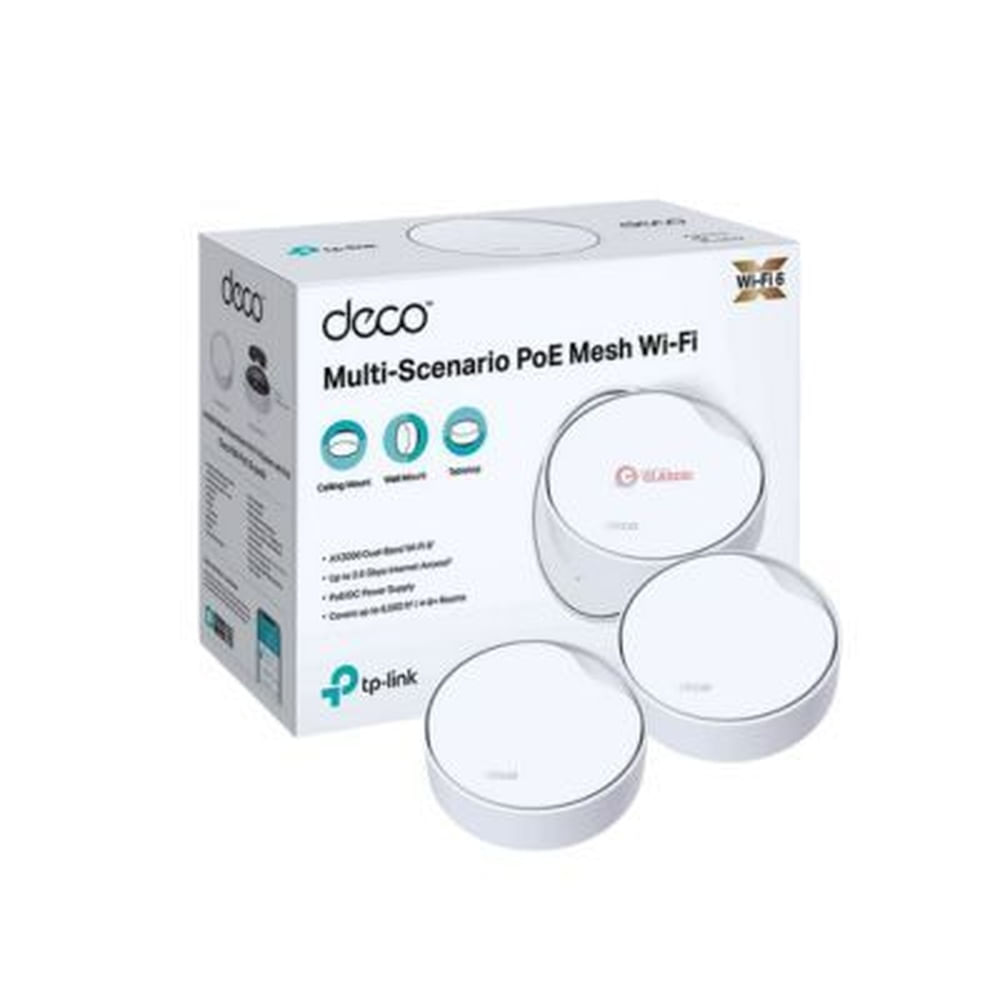 SISTEMA WIFI MESH TP-LINK DECO X50-POE-3 AX3000 PACK 3 Blanco