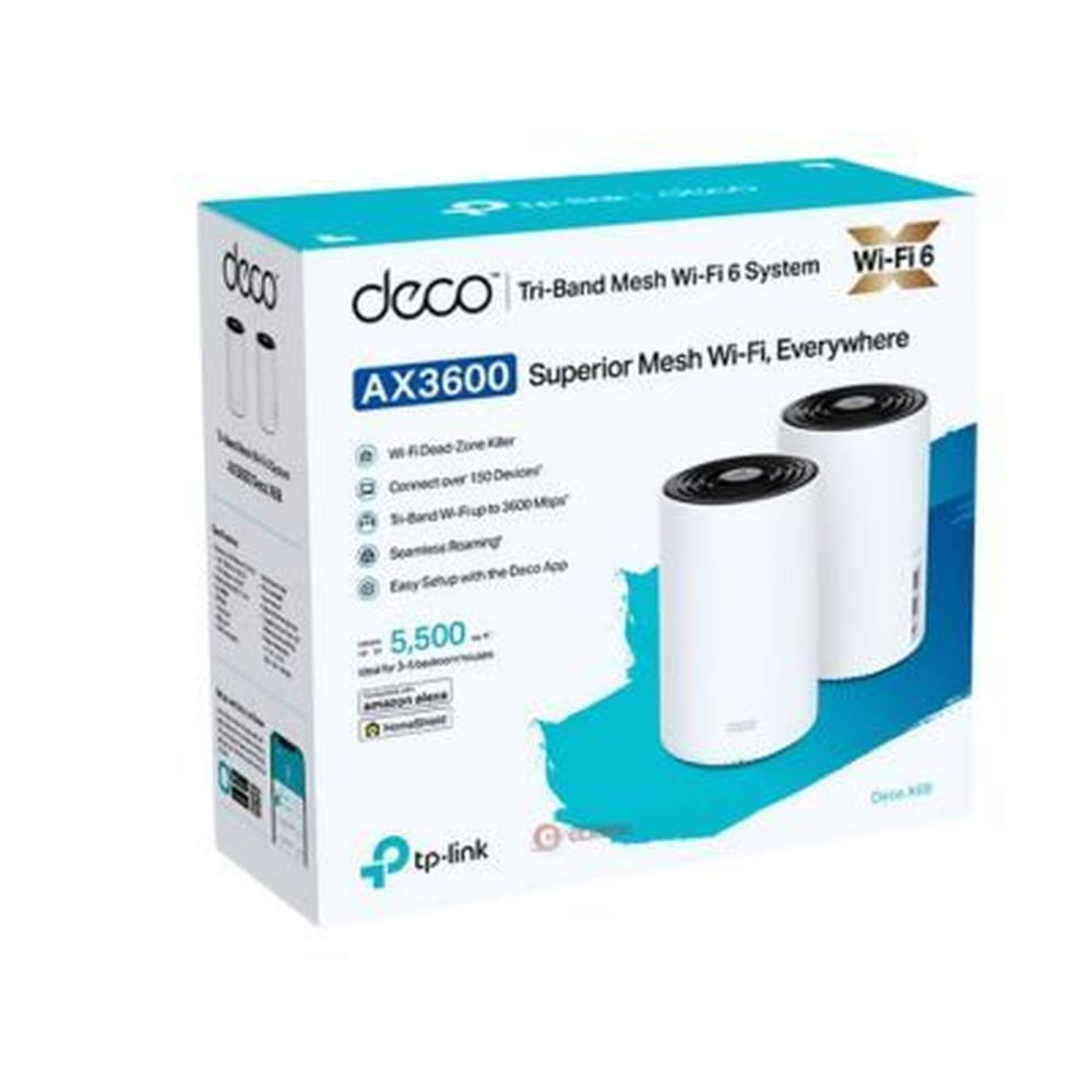 SISTEMA WIFI MESH TP-LINK DECO X68-2 AX3600 PACK 2 Blanco