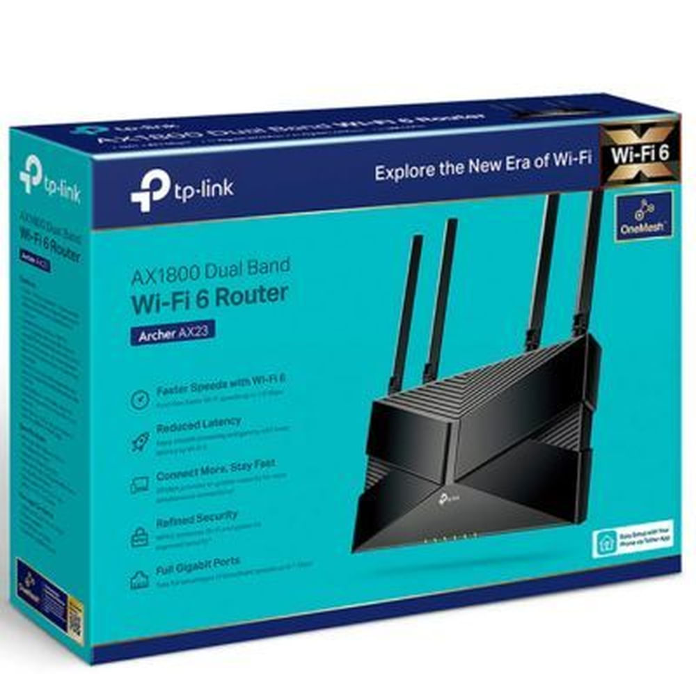 ROUTER TP-LINK AX23 AX1800 5PTS GIGABIT WIFI6 Negro