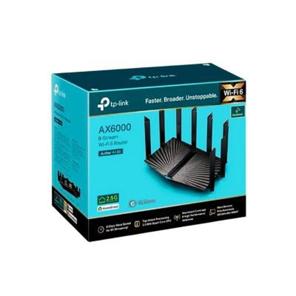 ROUTER TP-LINK AX80 AX6000 5PTS GIGABIT + USB 3.0 WIFI6 Negro
