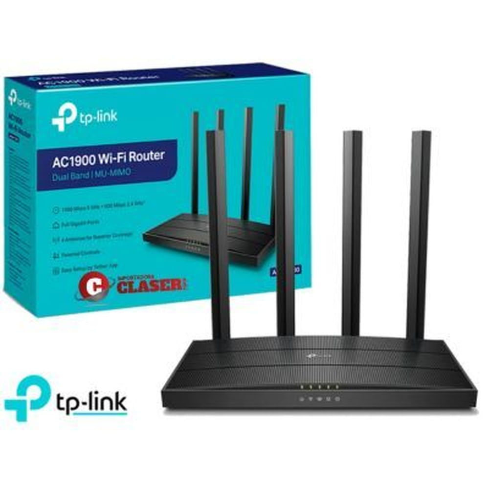 ROUTER TP-LINK ARCHER C80 AC1900 5PTS GIGABIT 3×3 MU-MIMO Negro