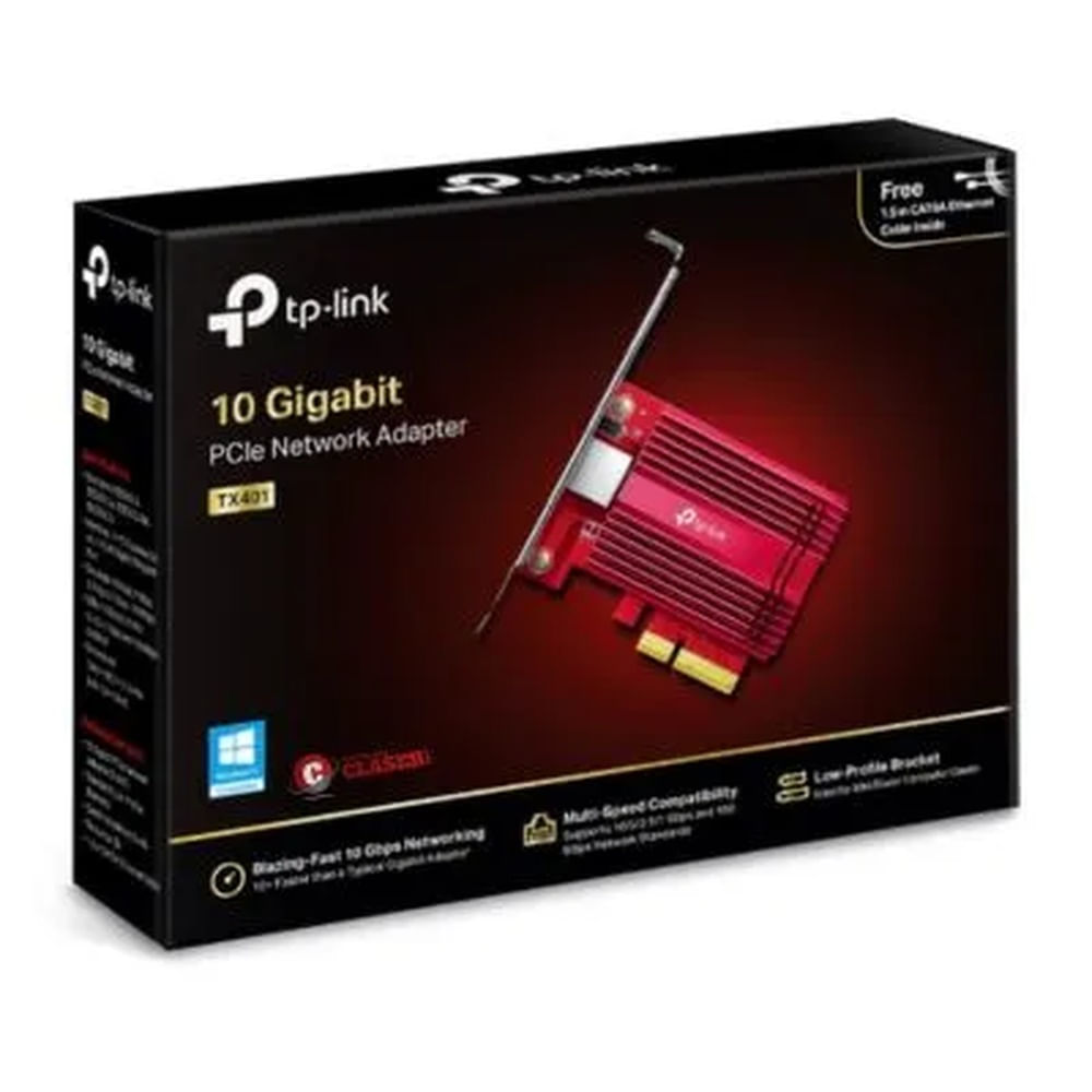 TARJETA DE RED TP-LINK TX401 10 GIGABIT Rojo