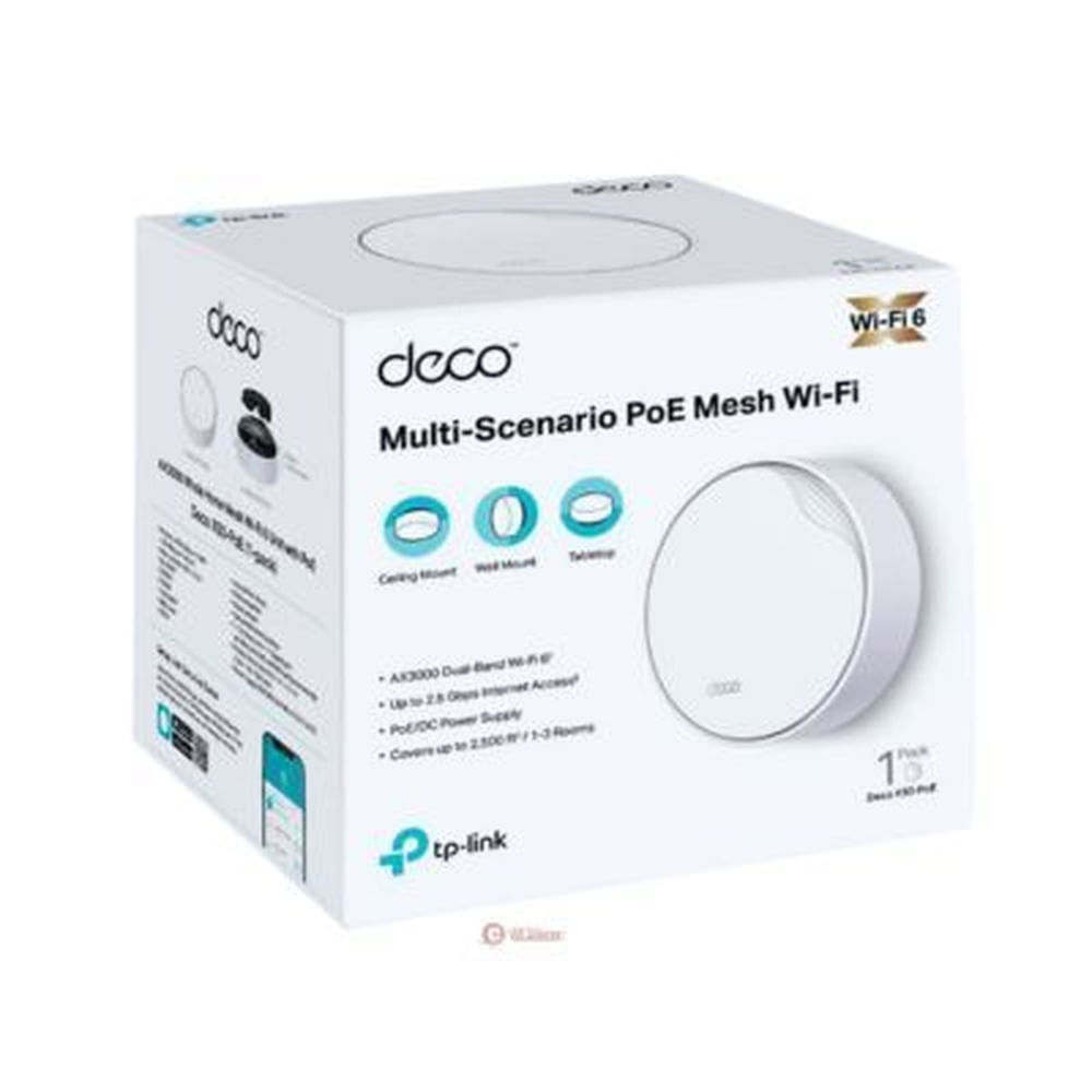 SISTEMA WIFI MESH TP-LINK DECO X50-POE-1 AX3000 PACK 1 Blanco