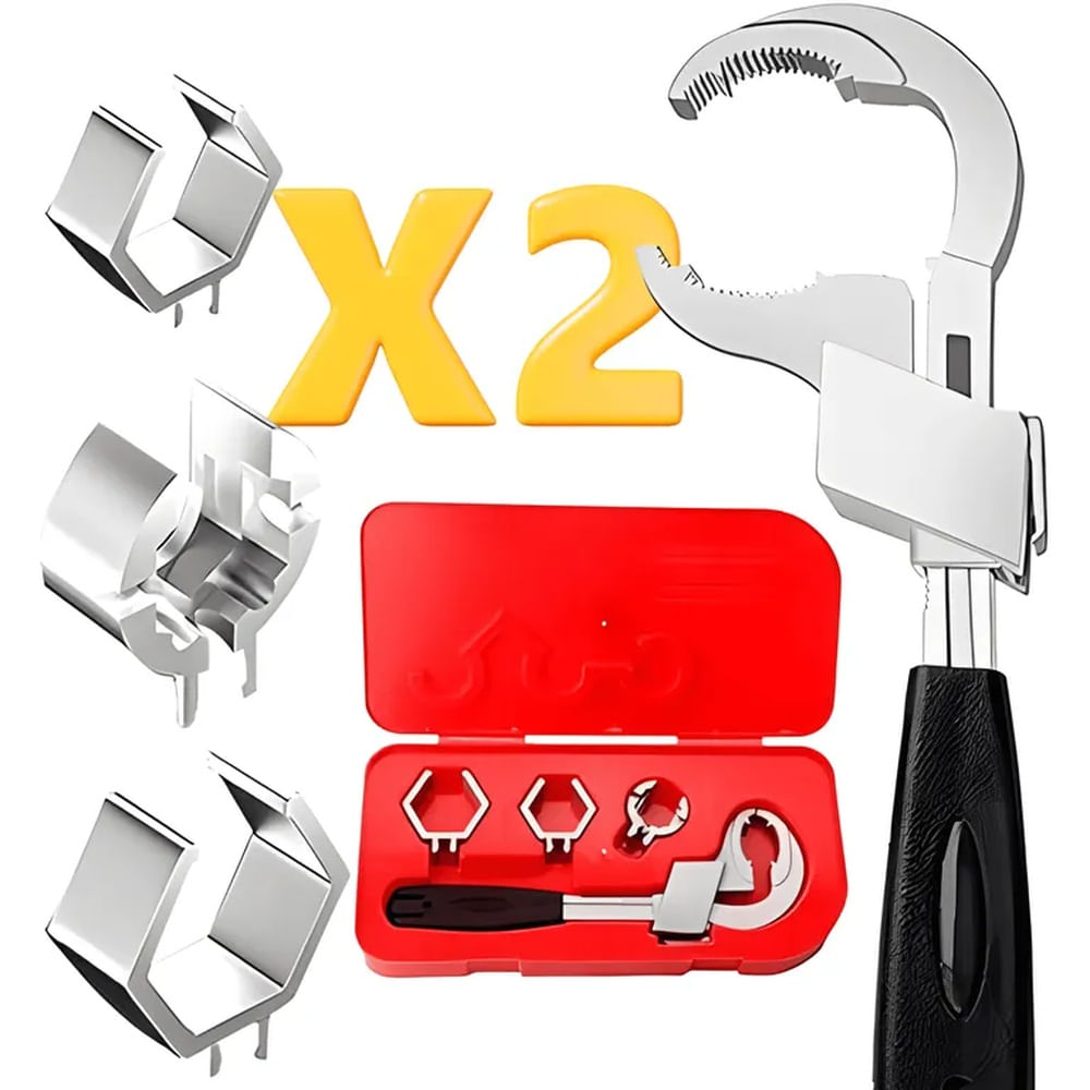 Pack x2 Llaves de Gasfitería Premium Precisión y Durabilidad Rojo