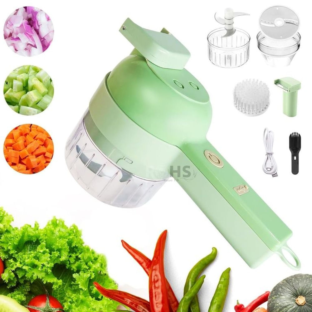 Picador Eléctrico Recargable USB Para Verduras Y Ajos Portátil Multifuncional