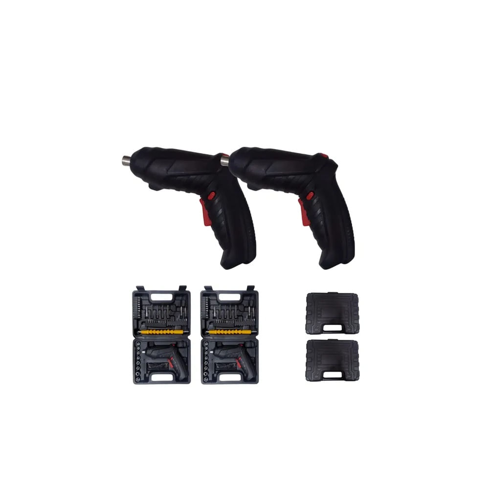 Pack x2 - Destornillador Eléctrico Recargable  Doble Potencia