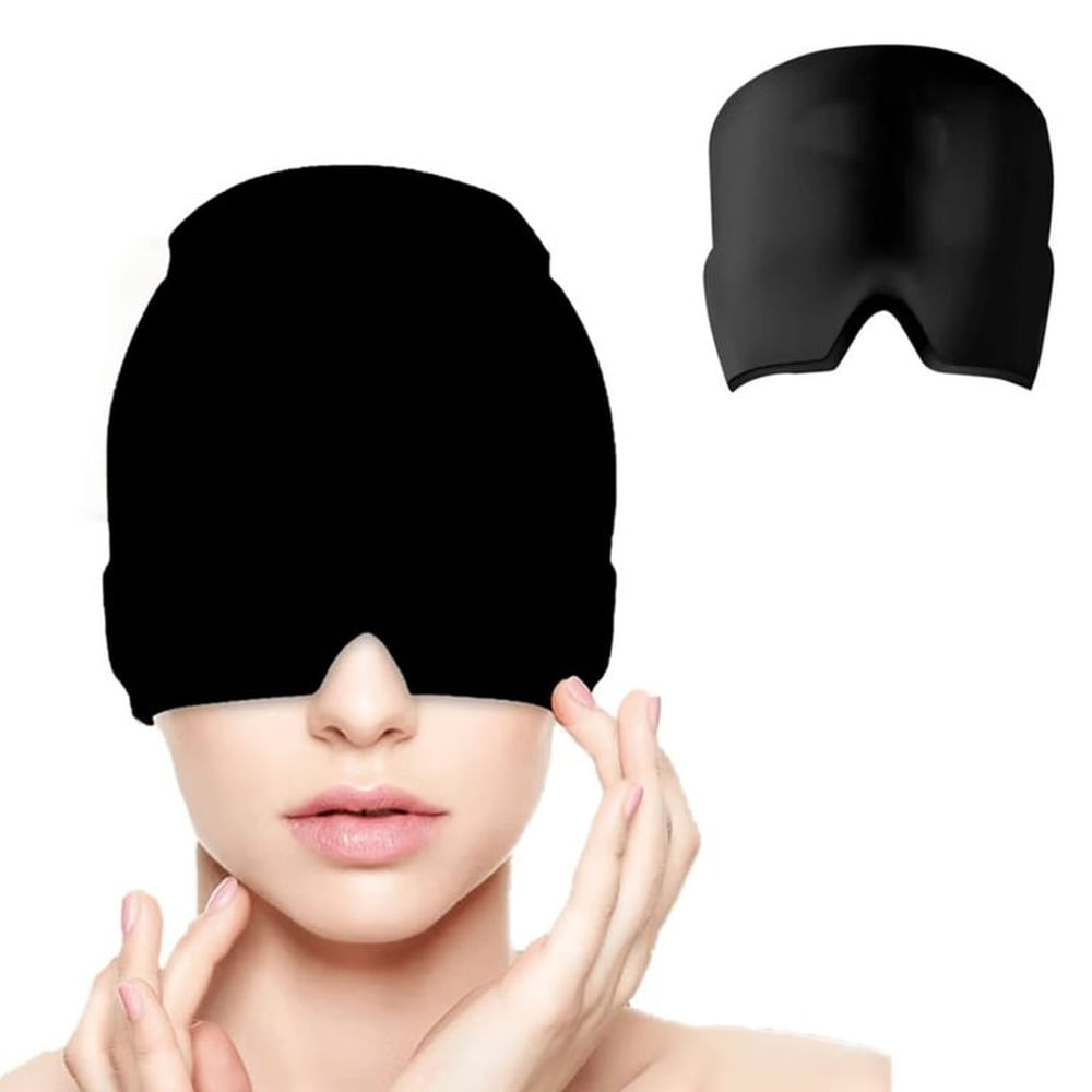 Gorro Para Aliviar el Dolor de Cabeza y Migraña - negro