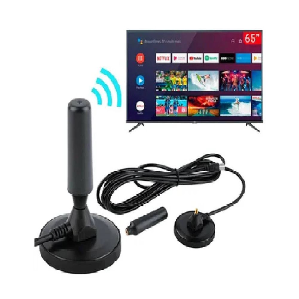 Antena Señal Digital Black Cable 3m HDTV Para TV LCD Smart TV VHF-UHF Antena Señal Digital Black Cable 3m HDTV Para TV LCD Smart TV VHF-UHF