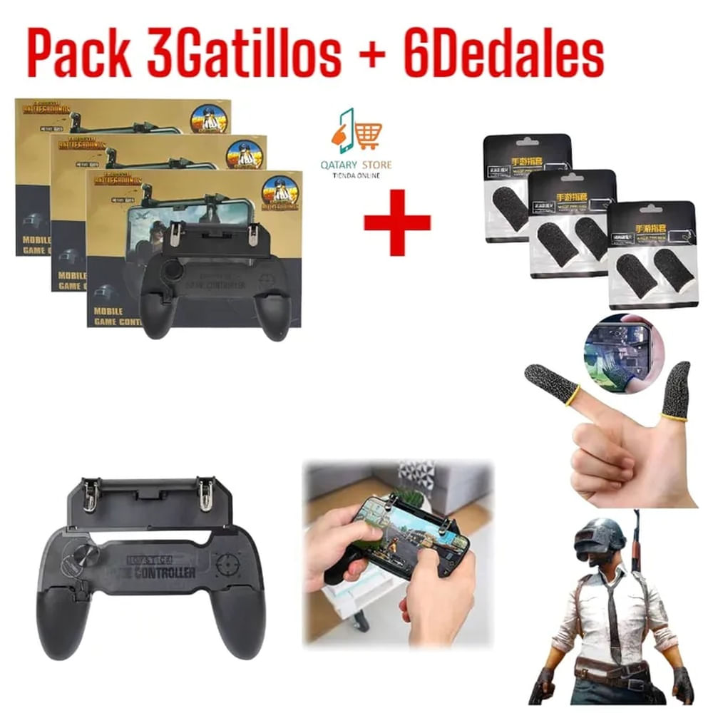 Pack 10Gamepads con Gatillos y Grip para Celular  W11