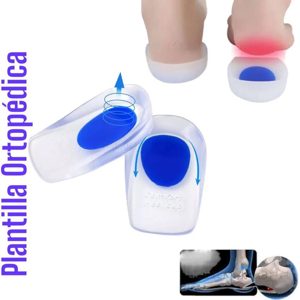 Plantillas Gel Unisex para Aliviar Dolor de Pies Almohadillas de Talón