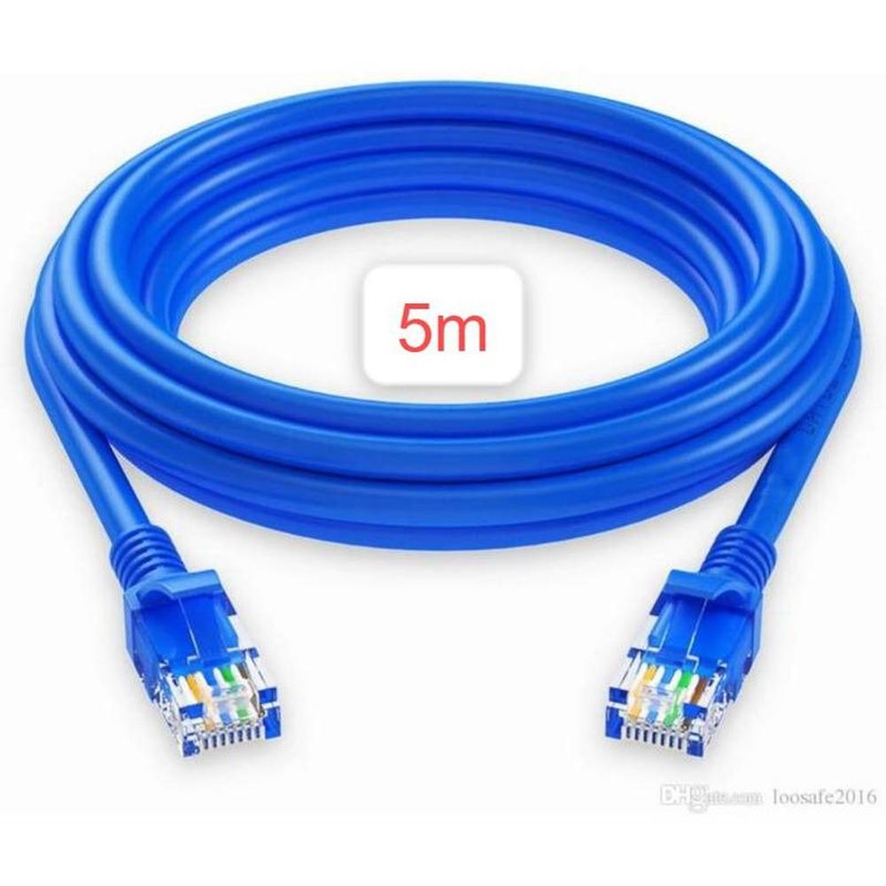 2 Cables Internet Red 5m Adaptador Rj45 CAT6 Ethernet UTP LAN Testeado
