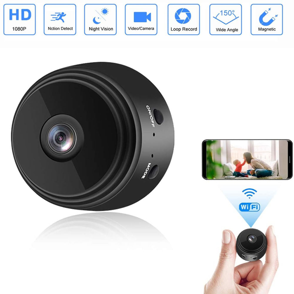 Mini Cámara Espía WiFi FHD Inalámbrica con Sensor de Movimiento