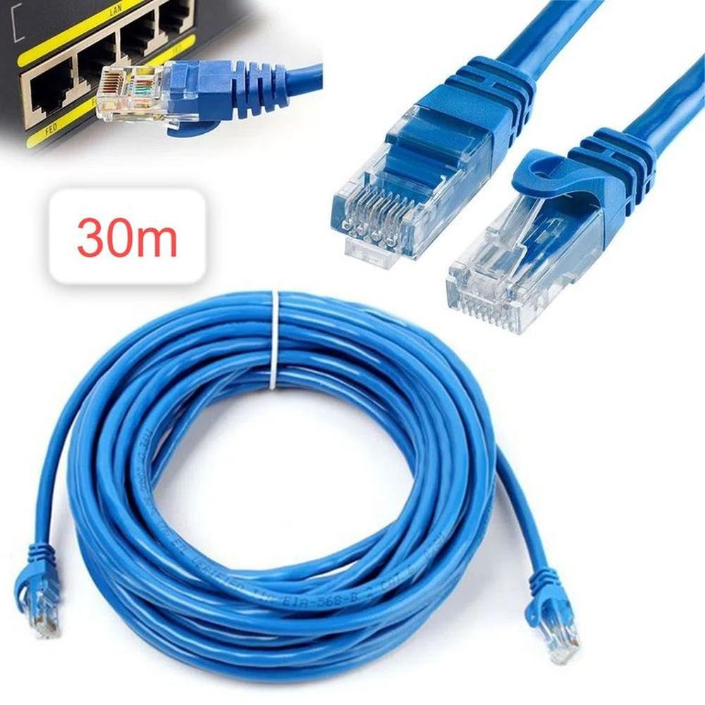 Cable Internet Red 30m Adaptador Rj45 CAT6 Ethernet UTP LAN Testeado