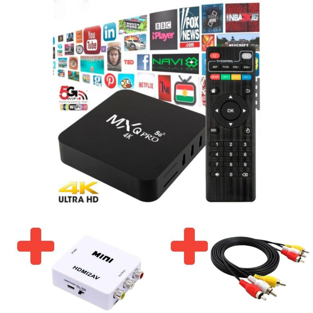 Convertidor a Smart Tv y Adaptador HDMI2AV y Cable AV