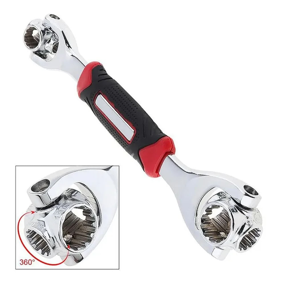 Llave Universal 48 en 1 Multifunción con Cabezal Giratorio 360 Grados