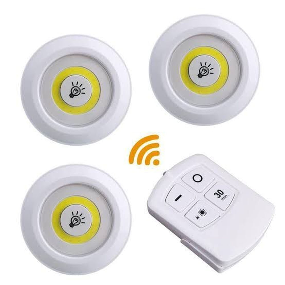 Pack x 3 Leds y Control Luz Led con Control Remoto Inalambrico