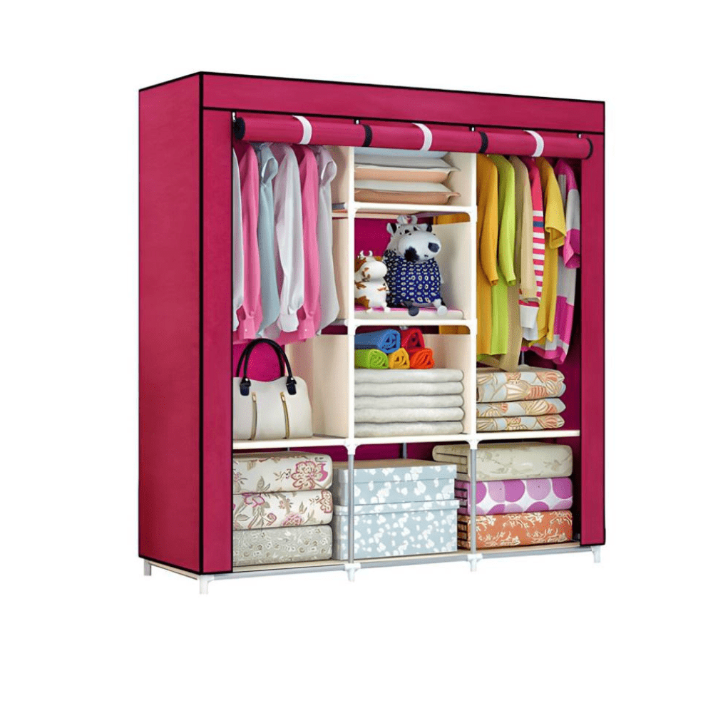 Ropero Armable 3 Cuerpos Estante Organizador con Funda Ropero Armable 3 Cuerpos Estante Organizador con Funda