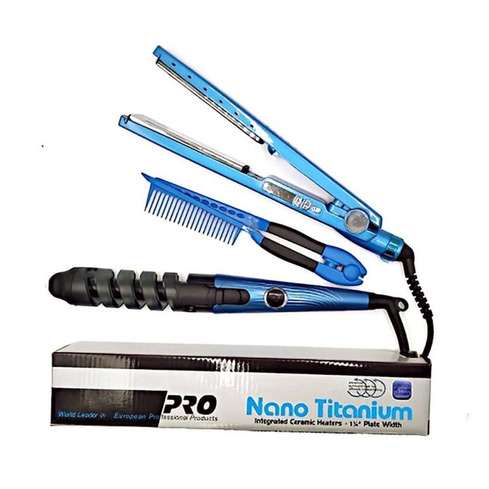 Plancha Nano Titanium Rizador Ondulador Peine