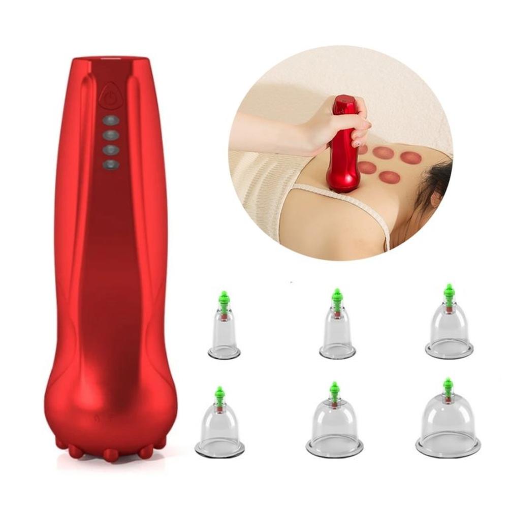 Set de 6 Copas Ventosas Chinas con Succionador Recargable