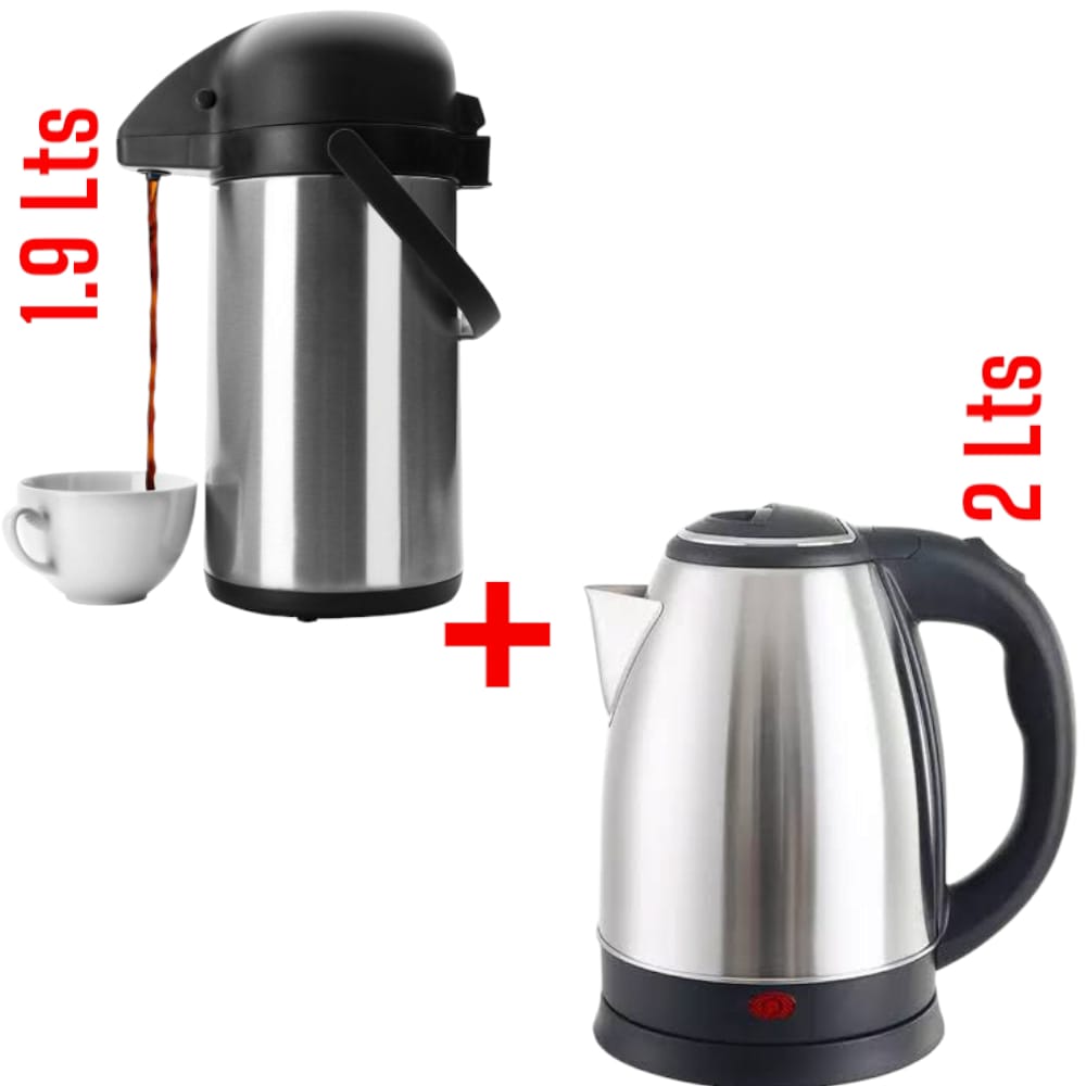 Hervidor y Termo con Dispensador 2L Combo Eléctrico para Bebidas Calientes