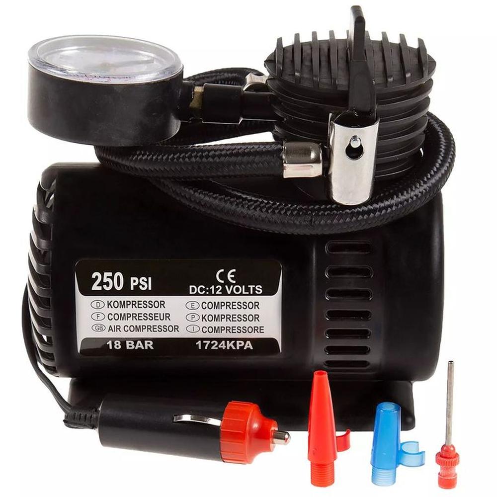 Compresor Inflador Llanta Autos Motos Bicicletas de 250PSI