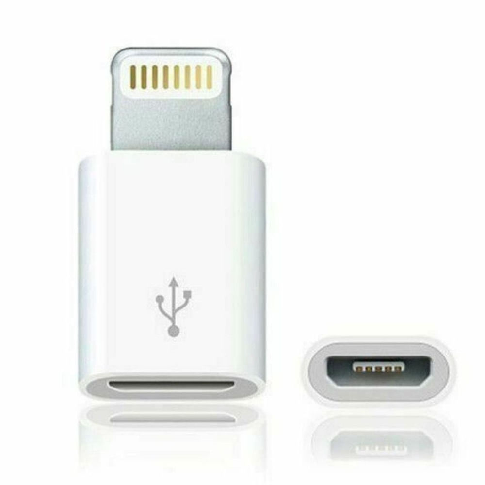 2 Adaptadores Entrada V8 a Iphone Convertidor Micro USB  A Iphone 8Pin