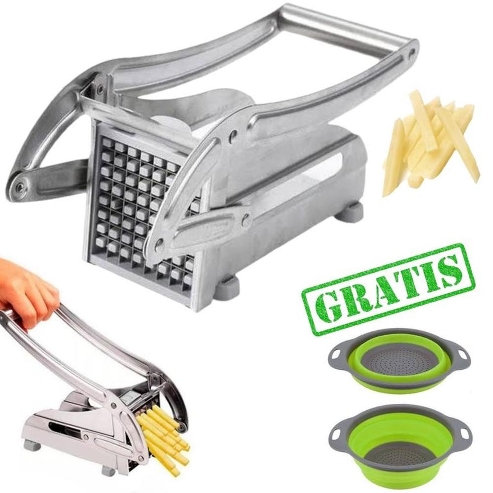 Cortadora Papas a La Francesa Picadora Pica Patata  Colador Plegable