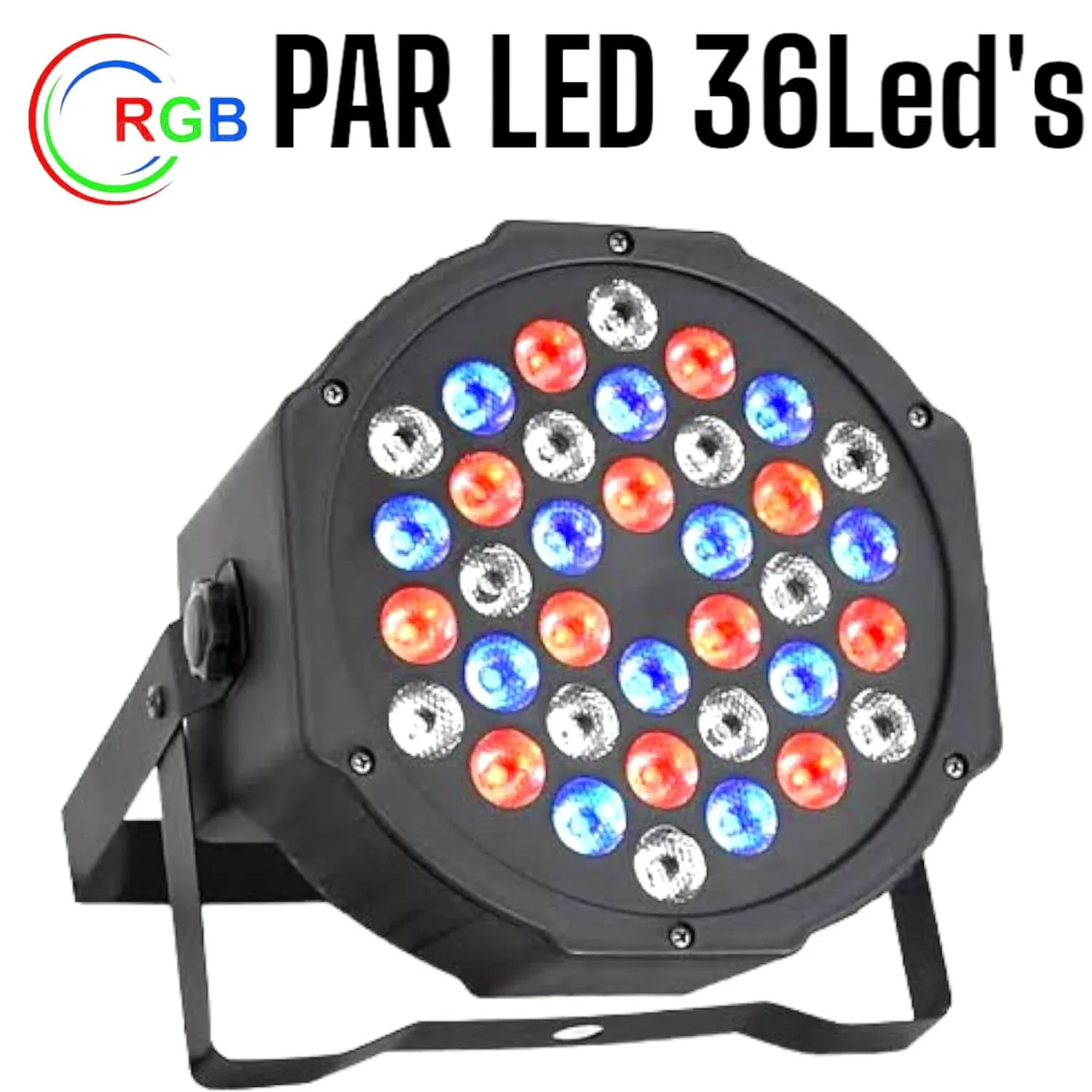 Proyector Luces LED 36 Colores RGB Efecto Flat Par para DJ y Salón de Eventos
