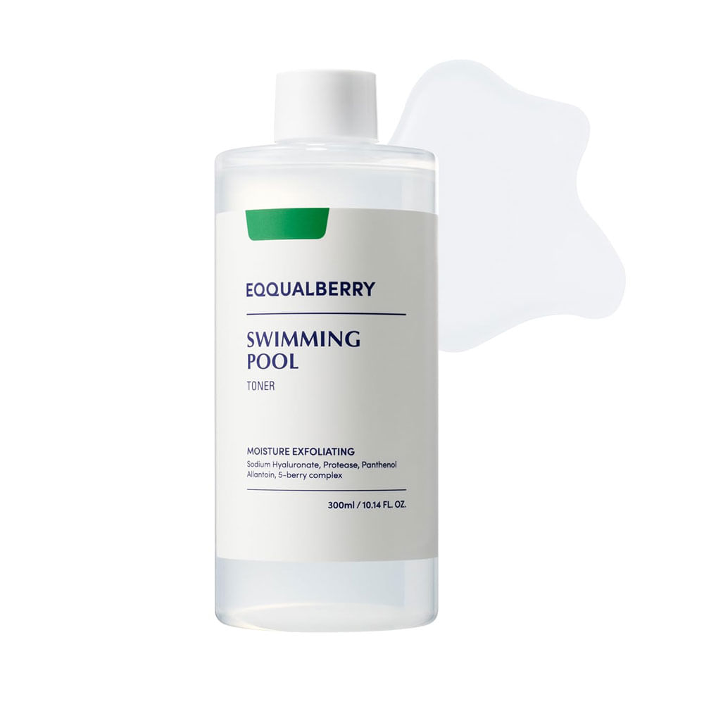Tónico facial Eqqualberry Swimming Pool Toner hidratación y exfoliación 300 ml