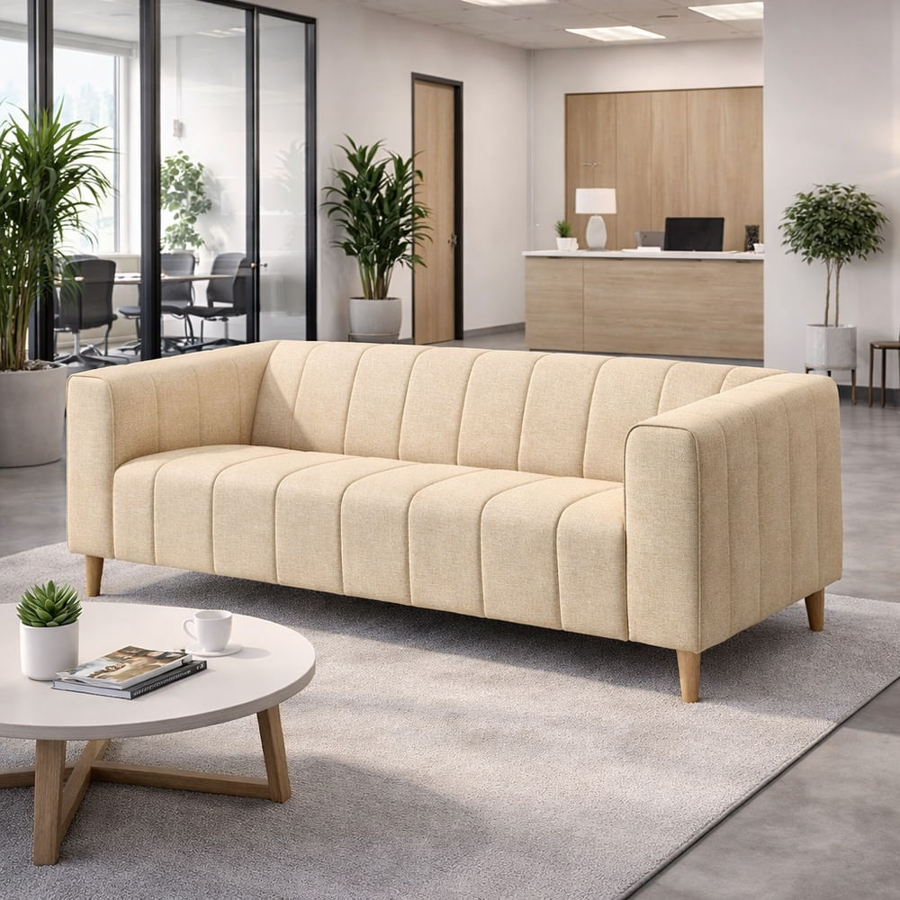 Sofá Dos Cuerpos Velaris Beige Antifluido y Obsequio Sofá Dos Cuerpos Velaris Beige Antifluido y Obsequio