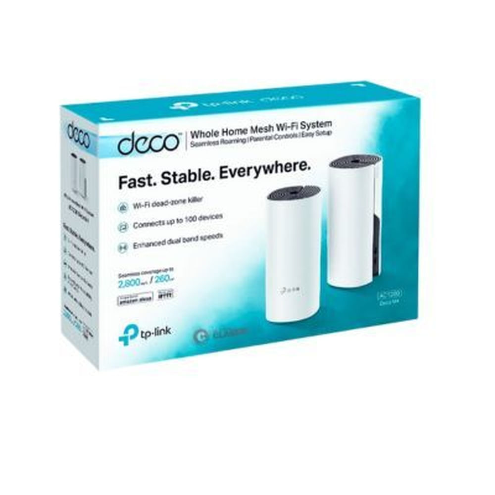 SISTEMA WIFI MESH TP-LINK DECO M4 AC1200 PACK 2 Blanco