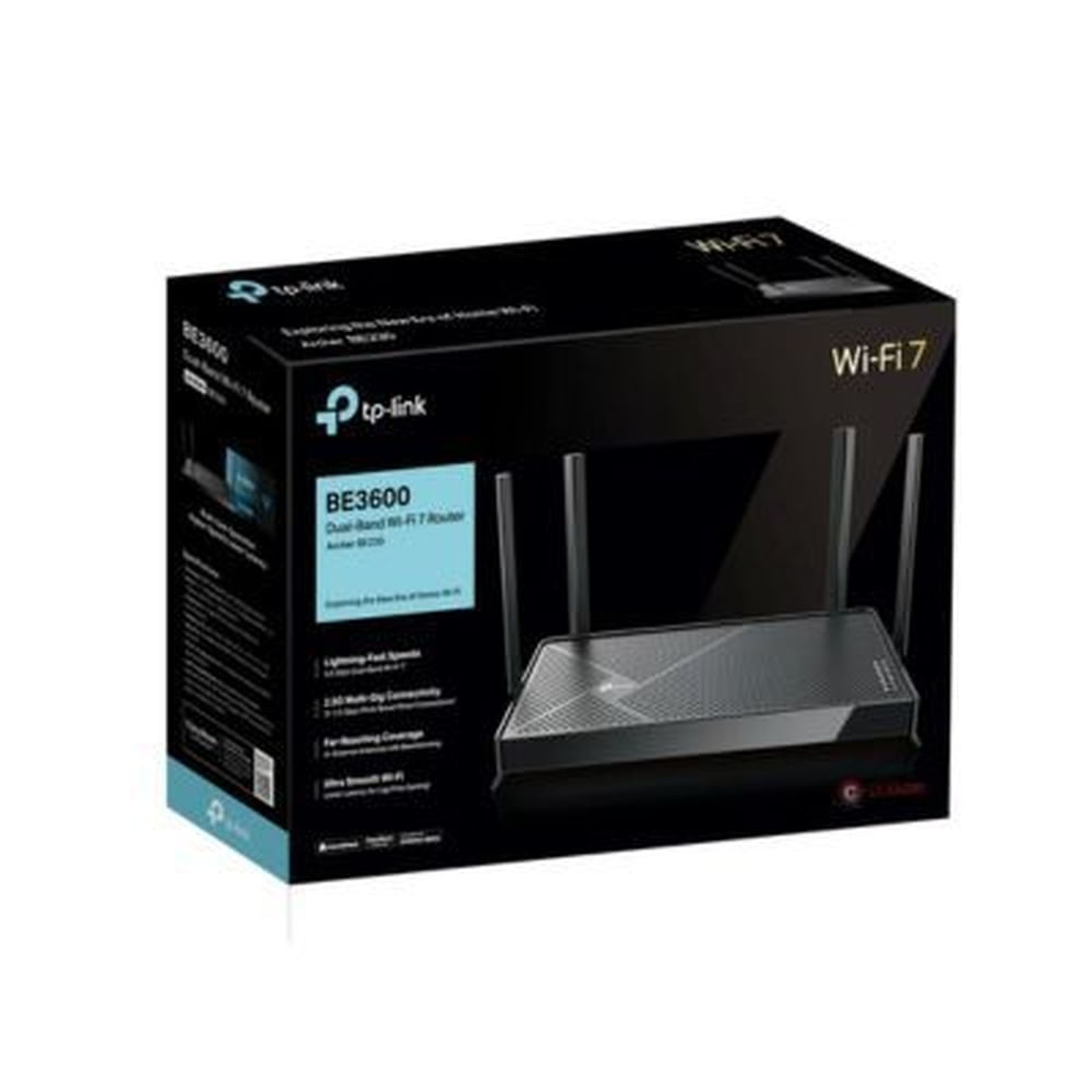 ROUTER TP-LINK ARCHER BE230 BE3600 25GBPS WIFI7 Negro
