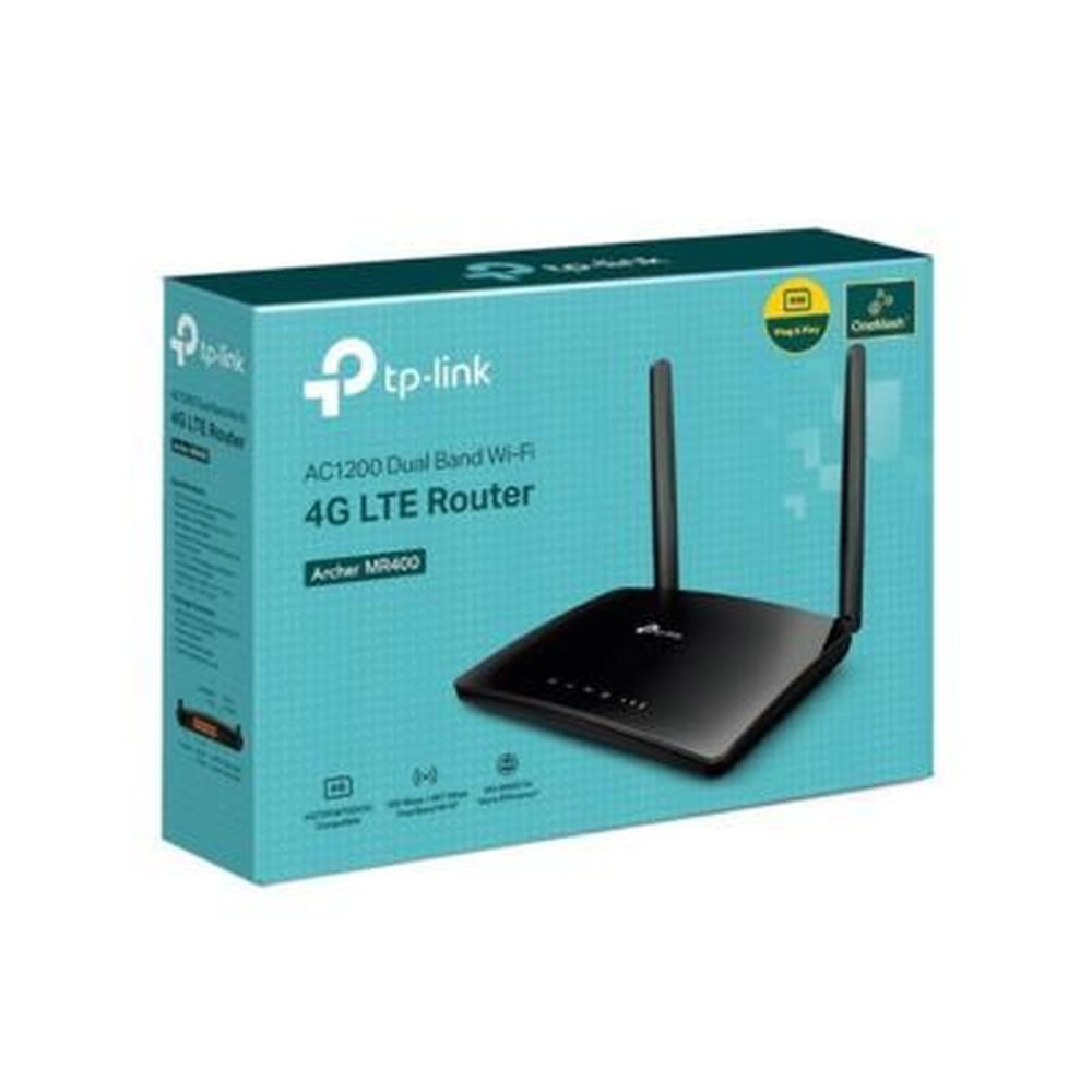 ROUTER 4GLTE TP-LINK TL-MR400 AC1200 4PTS 10100 Negro