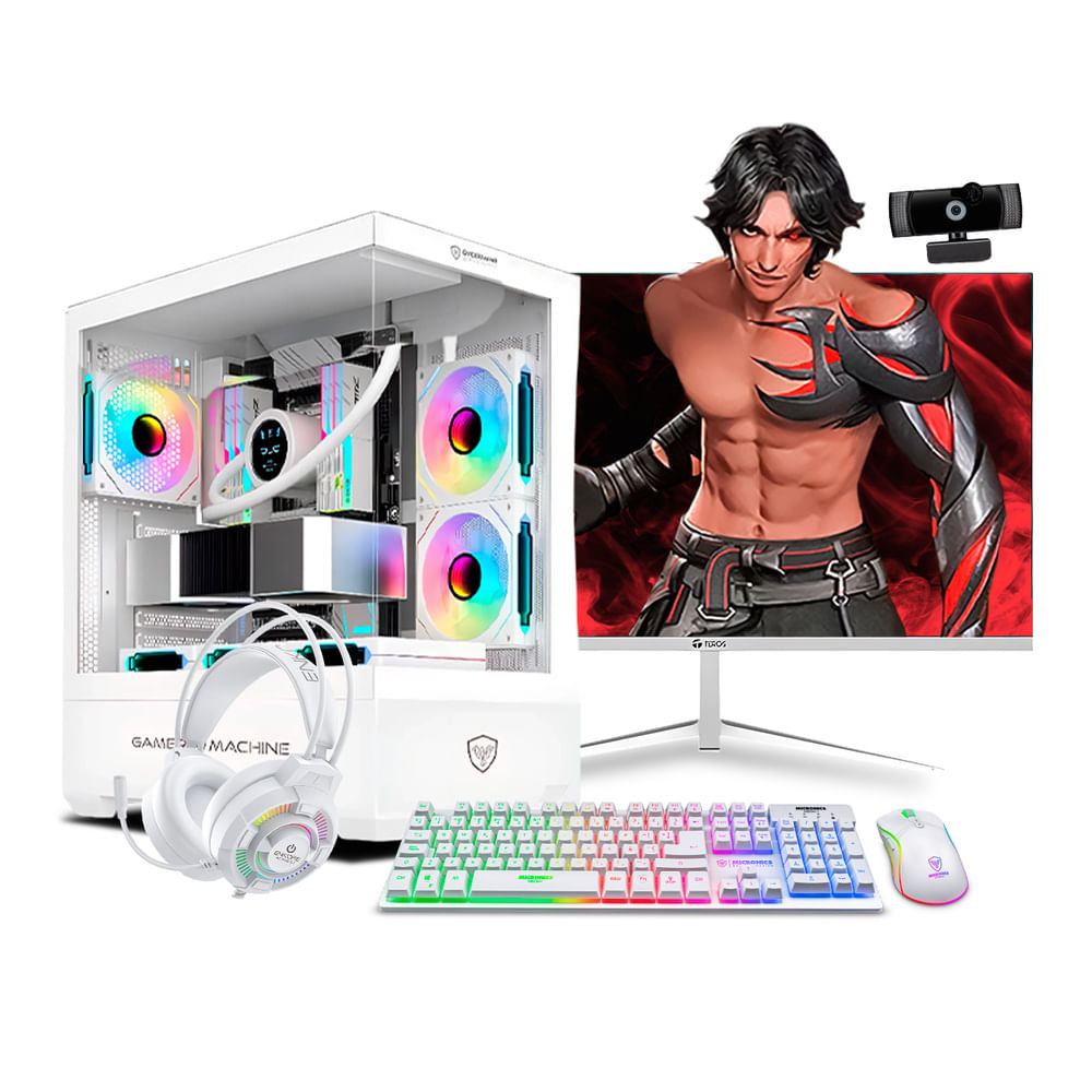 COMPUTADORA GAMER HAKU Red Plus Ryzen 7 5700G 8GB 500GB 22IPS MI PC LISTA MIPCLISTA