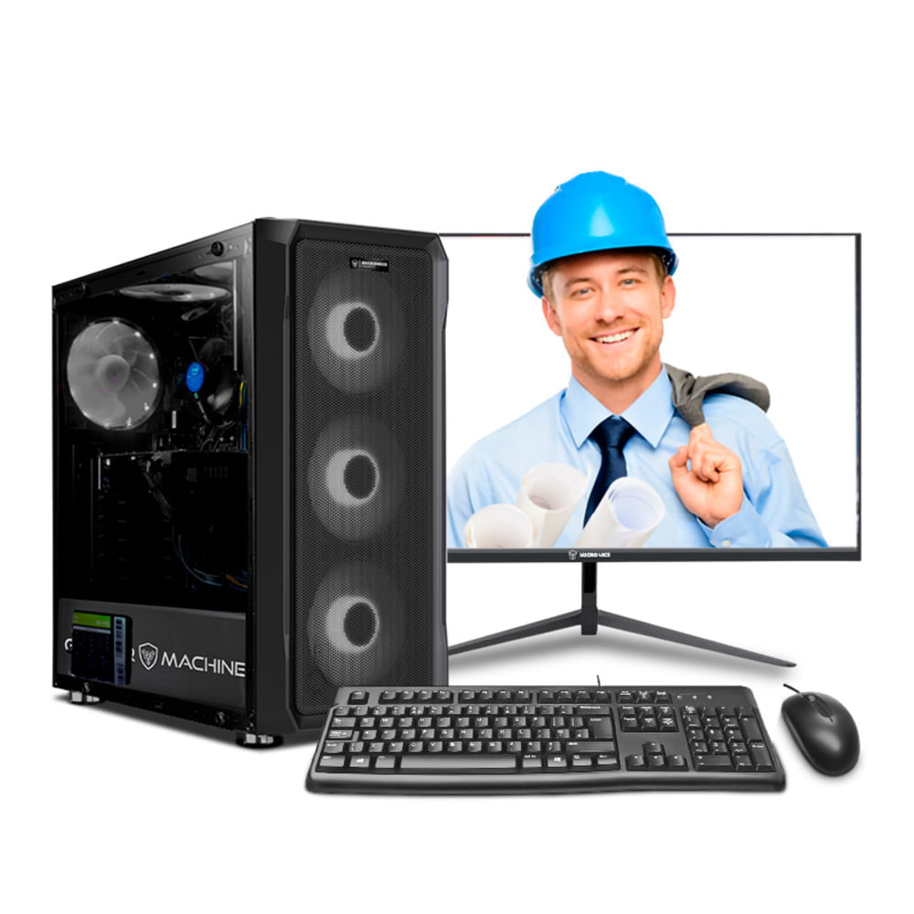 Pc Intel Core i5 12400F 16gb 500Gb 24 Ips RTX5050 8GB Mipclista Computadora ESCRITORIO inge