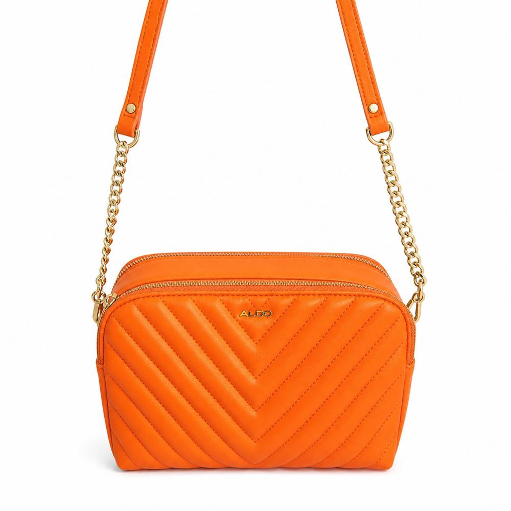 CARTERA CROSSBODY ALDO NARANJA DOBLE CIERRE
