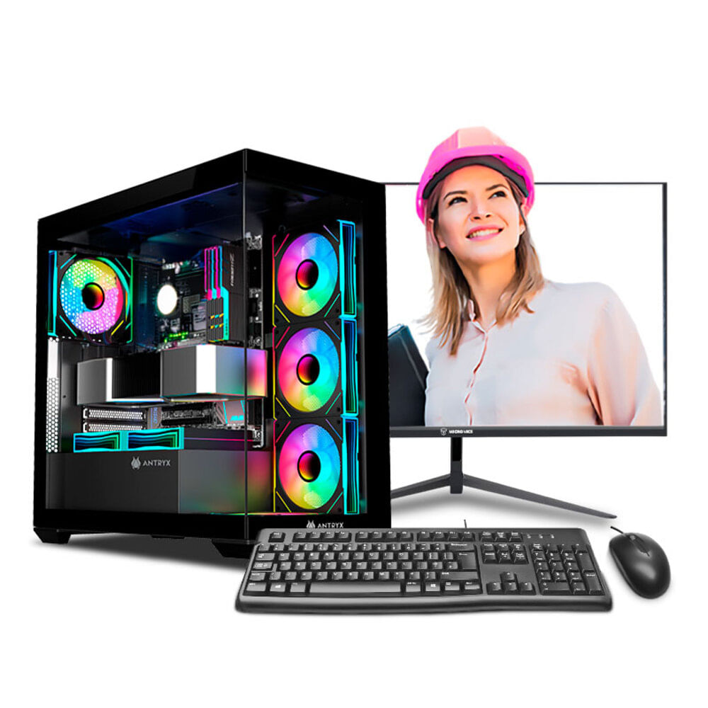 Pc Intel Core I7 14700F 16gb DDR4 500Gb 27 Ips RTX5060 8GB Mipclista Computadora ESCRITORIO inge