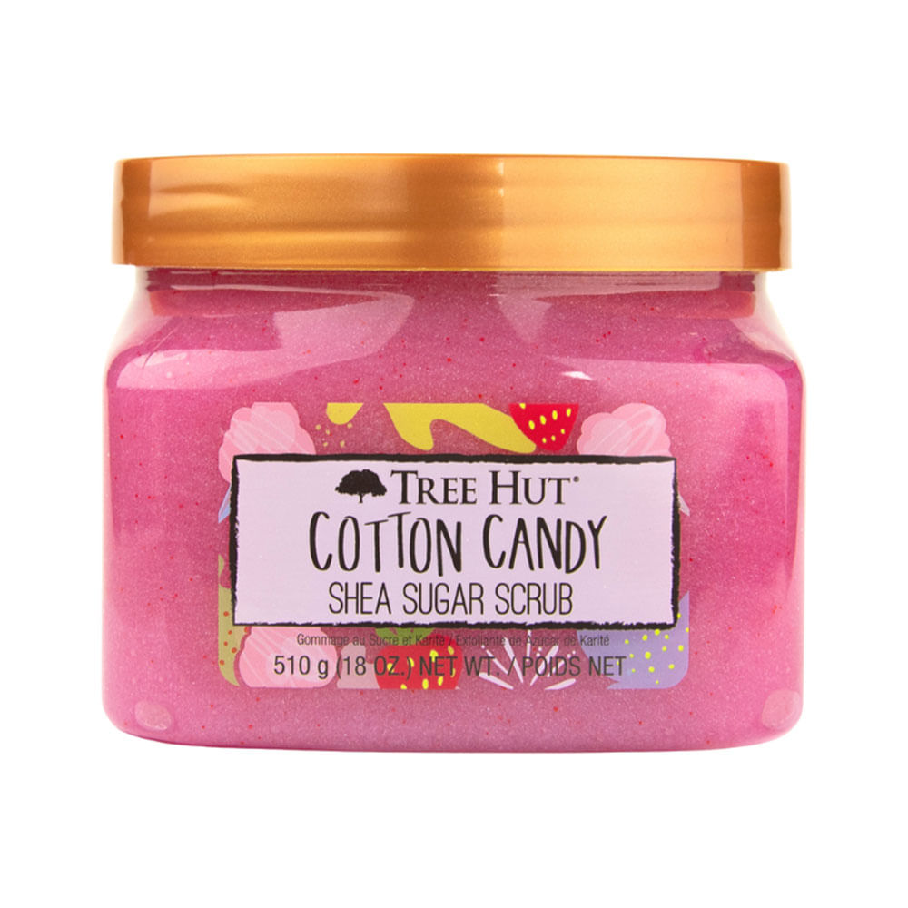 Exfoliante de azúcar corporal Tree Hut Shea Sugar Scrub Cotton Candy con Karité 510 ml