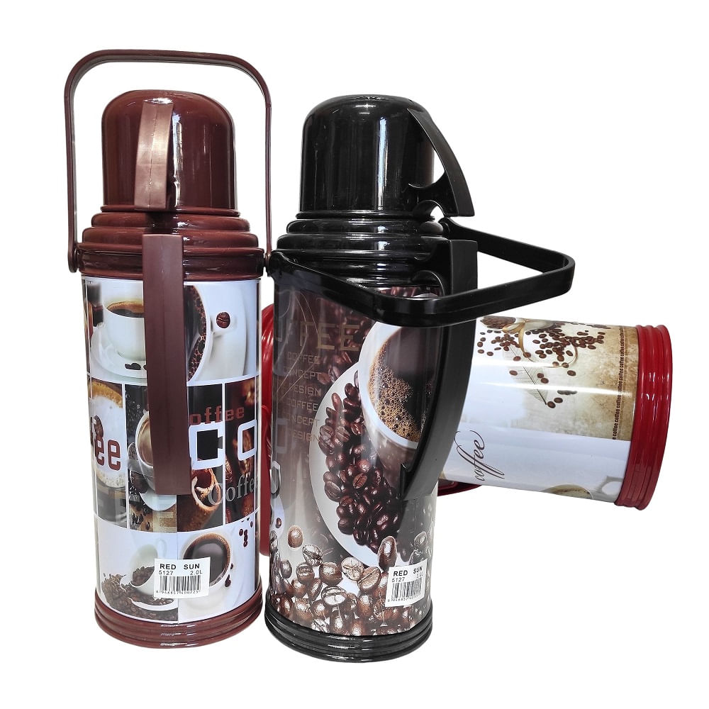Jarra Termica Cafetera de 2 Litros Termo Multifuncion Marron