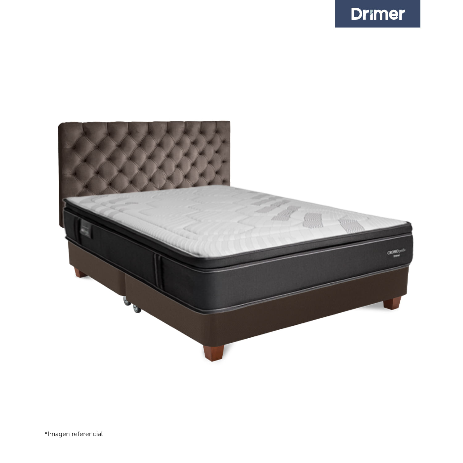 Dormitorio Americano Marron Cromopedic King