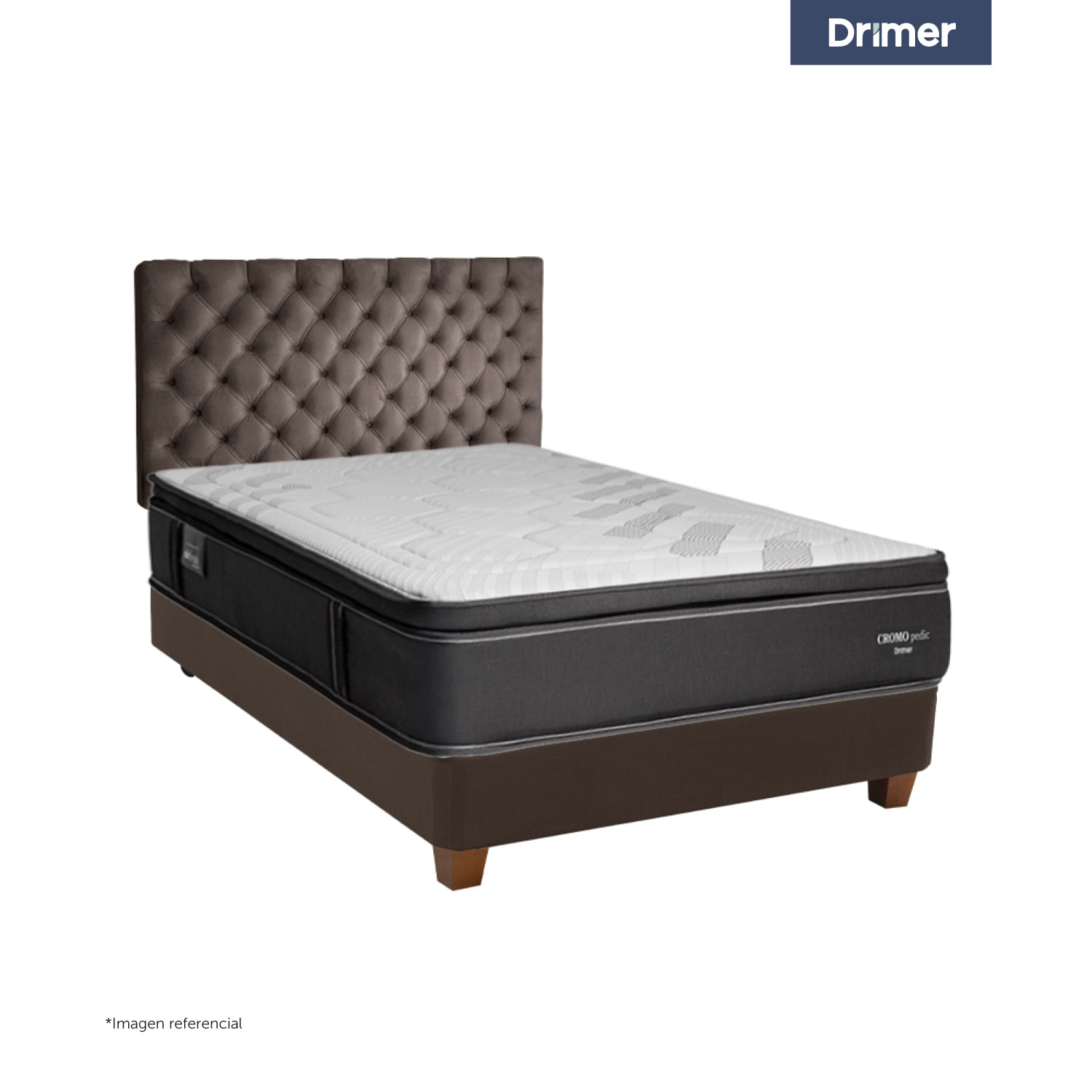 Dormitorio Americano Marron Cromopedic 2 Plazas