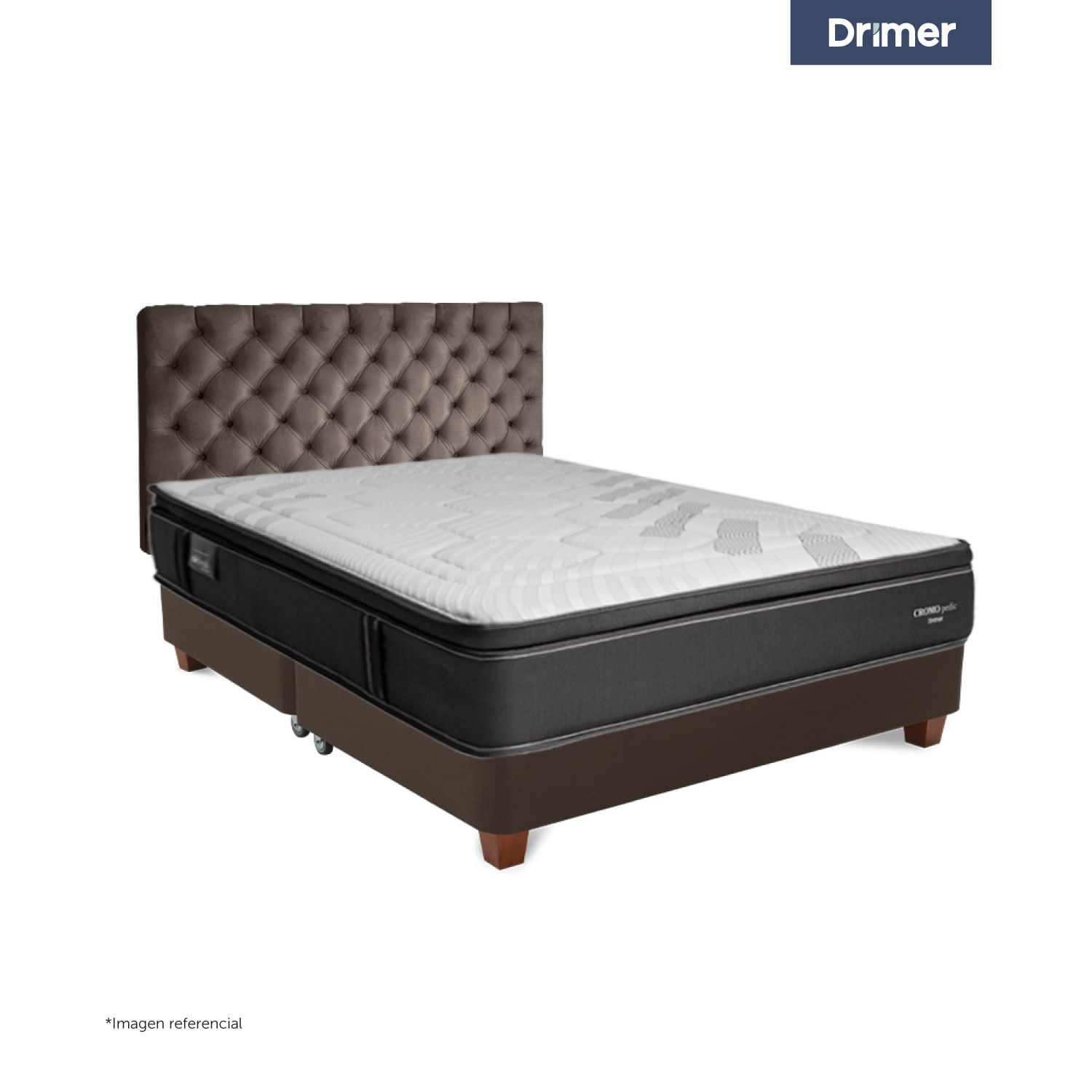 Dormitorio Americano Marron Cromopedic Queen