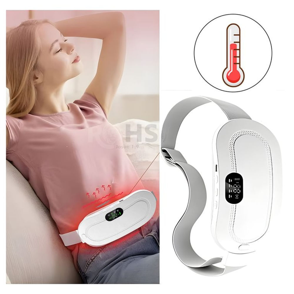 Cinturón Térmico Inteligente para Dolor Menstrual - Blanco