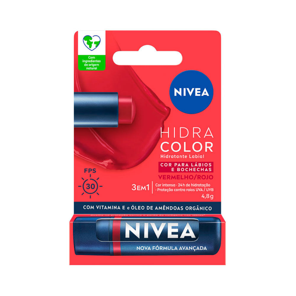Labial hidratante Nivea Lip Care Rojo FPS 30
