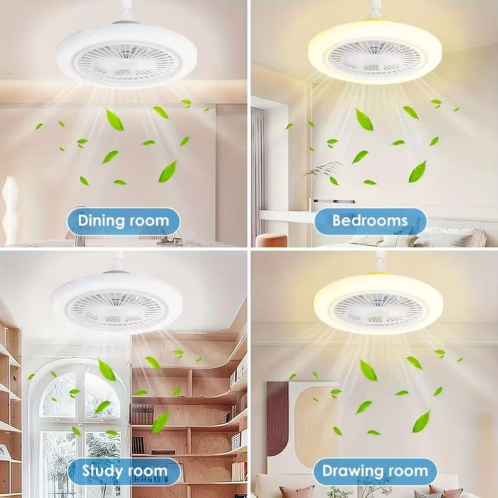 FOCO VENTILADOR DE TECHO AHORRADOR pack x2