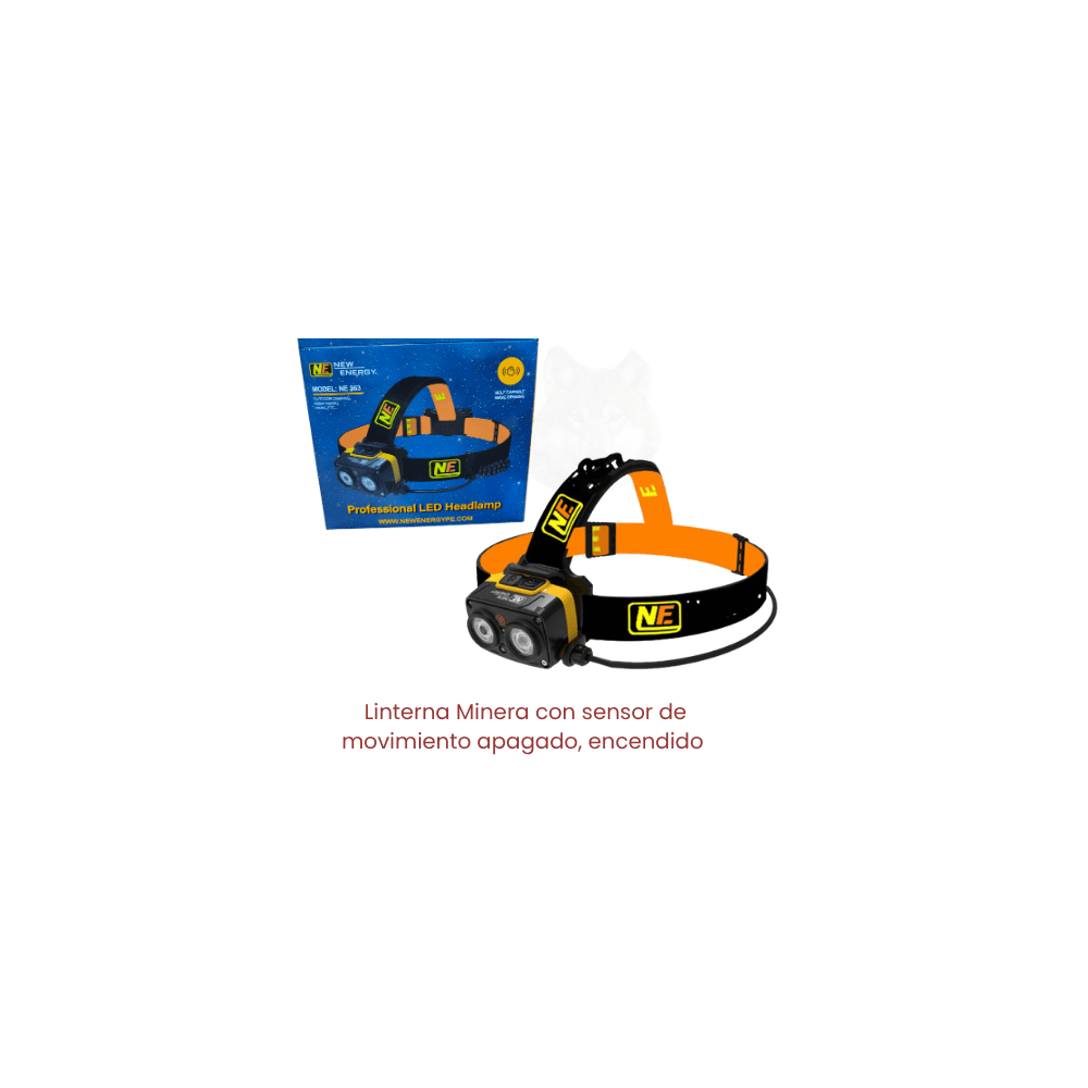 Linterna Minera Con Sensor De Movimiento