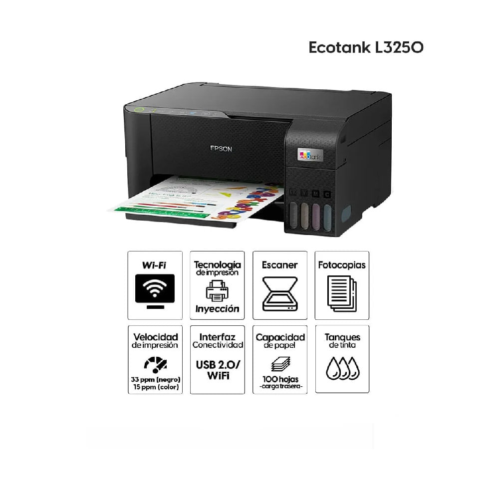 Impresora Multifuncional EcoTank L3250 WIFI