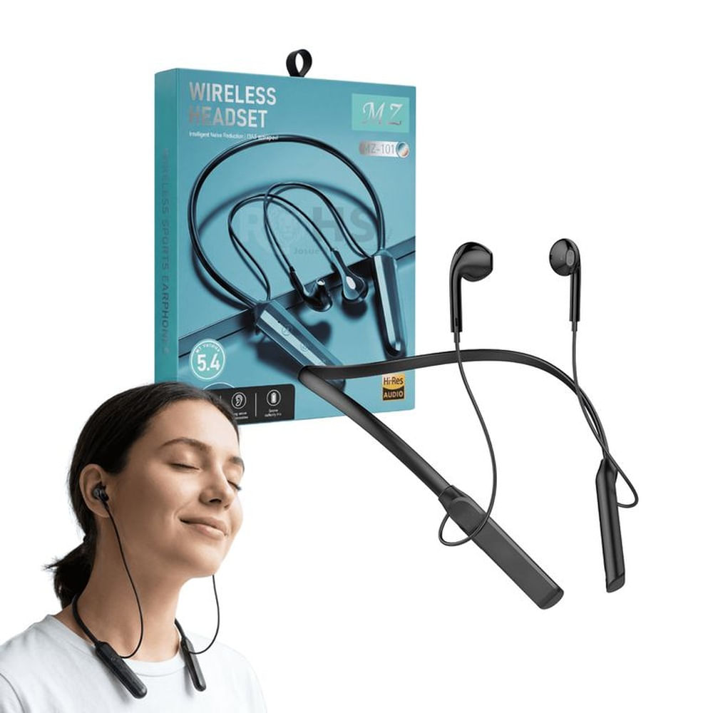 Audifono Wireless Deportivo con Bluetooth para Cuello, Modelo MZ-1010.